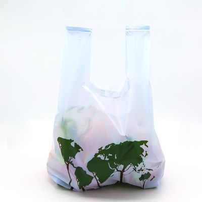 AISUN カスタマイズ 印刷 直接 工場販売 100% 生物分解 PLA PBAT スーパーマーケット用のコンポスタブル ショッピングバッグ