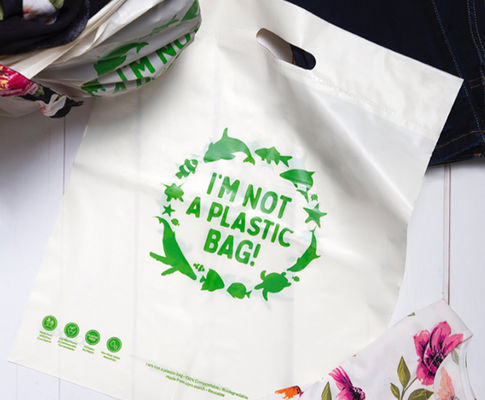 オーダーメイド エコフレンドリー コンポスタブル PLA オーガニック プラスチック 玉米粉末 生物分解性 Tシャツ ショッピングバッグ