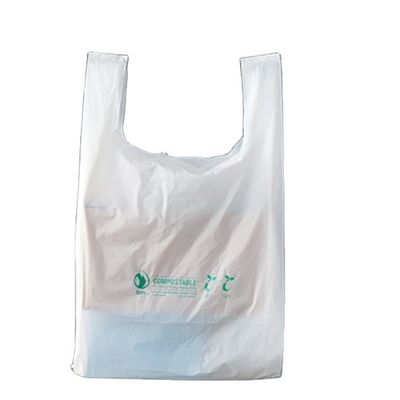 カスタムロゴ コンポスタブル 生物分解性 ショッピングバッグ Tシャツ 100ミクロン