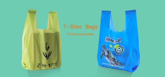 オーダーメイド 生物分解可能な買い物袋 Tシャツ 小さな堆肥袋