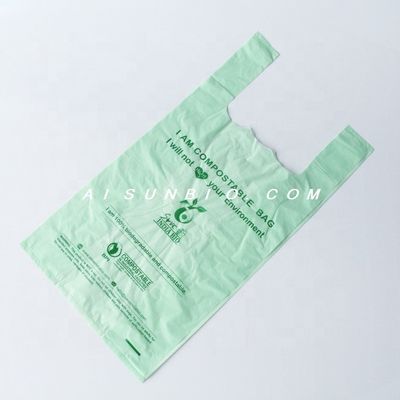 OEM 生物分解性ショッピングバッグ PBAT PLA コーンスターチ EN13432 規格