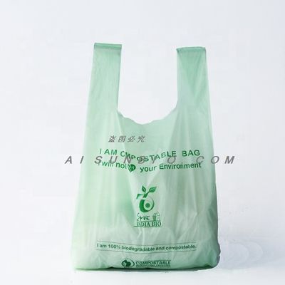 OEM 生物分解性ショッピングバッグ PBAT PLA コーンスターチ EN13432 規格