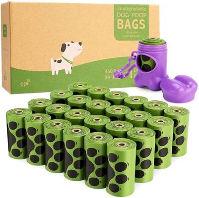 100pcs/roll 2.6ガロン 10l ハンドルネクタイ 生物分解可能 堆肥可能 キッチンゴミ ゴミ袋 ゴミ袋