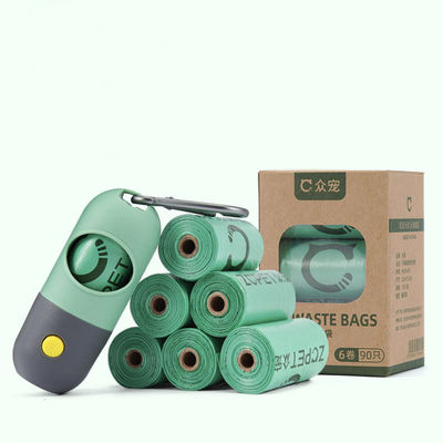 環境に優しい100%生物分解可能 堆肥可能 卸売 ペット用 糞袋 犬用ゴミ袋 持続可能なOEMロゴ 15ミクロンBPIを受け入れる