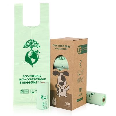 oem moq 10000巻 ホットセール 卸売 プリントドッグゴミ プラスチック袋 犬用の糞袋