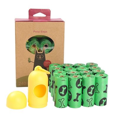 oem moq 10000巻 ホットセール 卸売 プリントドッグゴミ プラスチック袋 犬用の糞袋