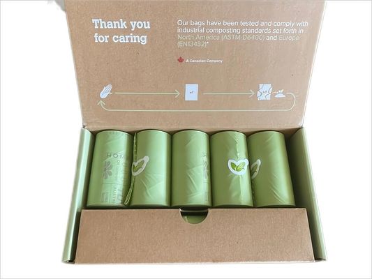 カスタム印刷された生分解性プラスチック製の犬便袋
